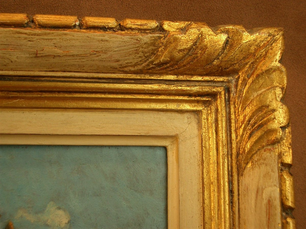 Oil Painting Of Brittany, St Guénolé, Signed Eugénie Caron-berger (1883-1963) -photo-4