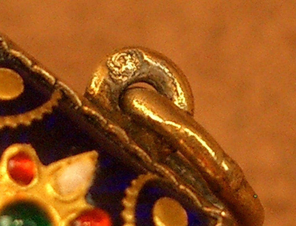 Antique Cross Pendant In Vermeil And Bresse Enamels -photo-1