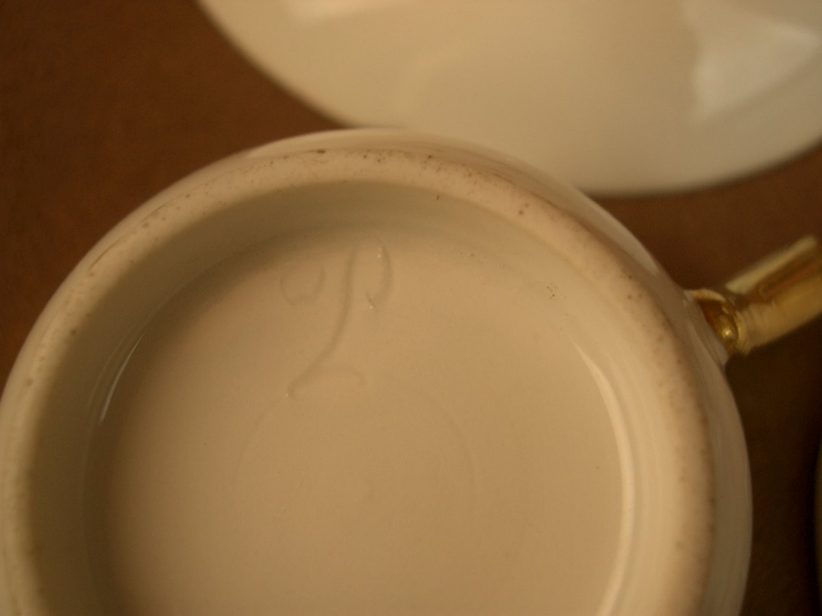 Ensemble de 3 tasses en porcelaine de Bayeux au chinois XIXe siècle -photo-7