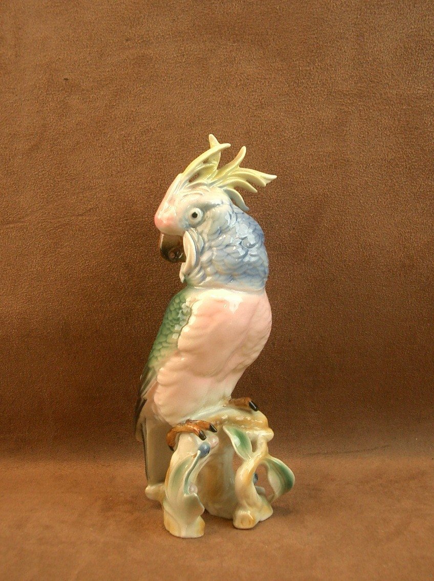 Saxon Porcelain Parrot And Cockatoo -photo-3