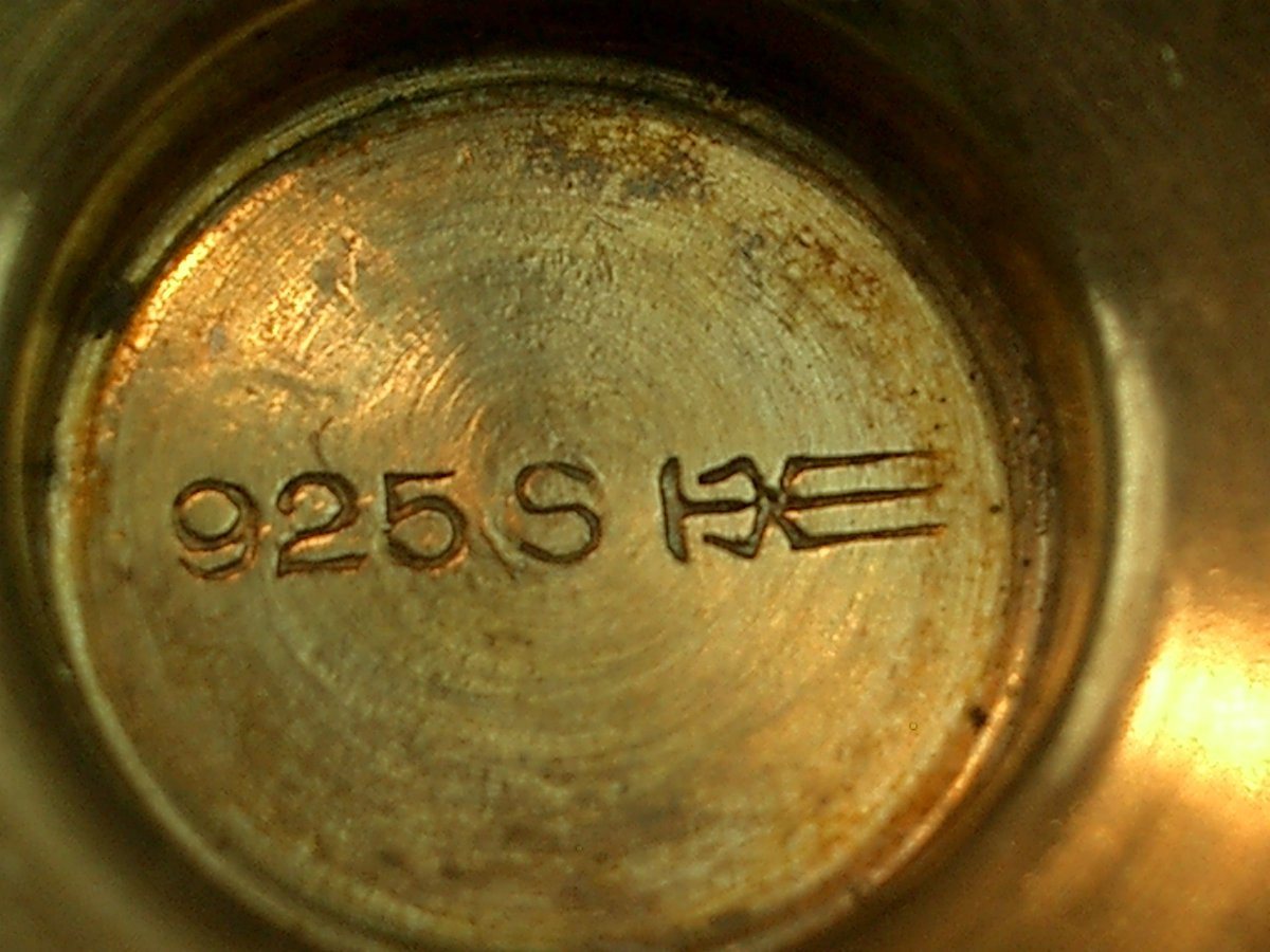 Suite de 6 Porte Piques Art Déco en vermeil & émail -photo-7