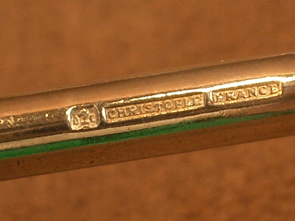 Set Of 12 Christofle Silver-plated Metal Knife Rests, 4-ball Model-photo-1