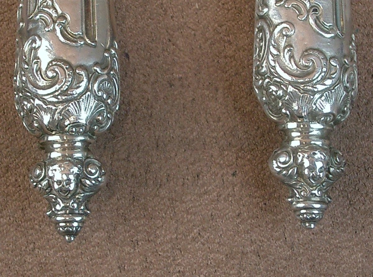 Solid Silver Serving Utensils For Petits Fours From The Late 19th Century-photo-3