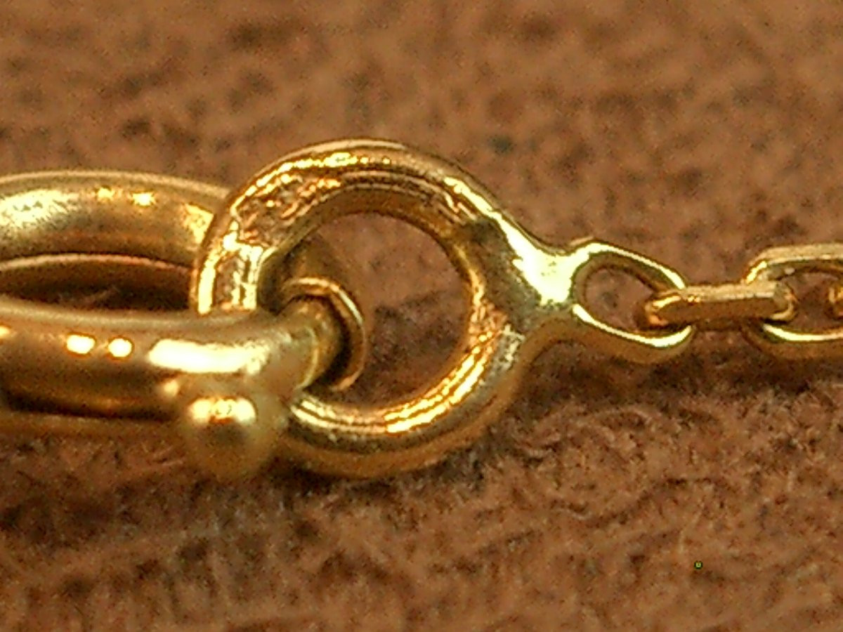 18k Gold Choker Necklace, Two Facing Panthers-photo-4