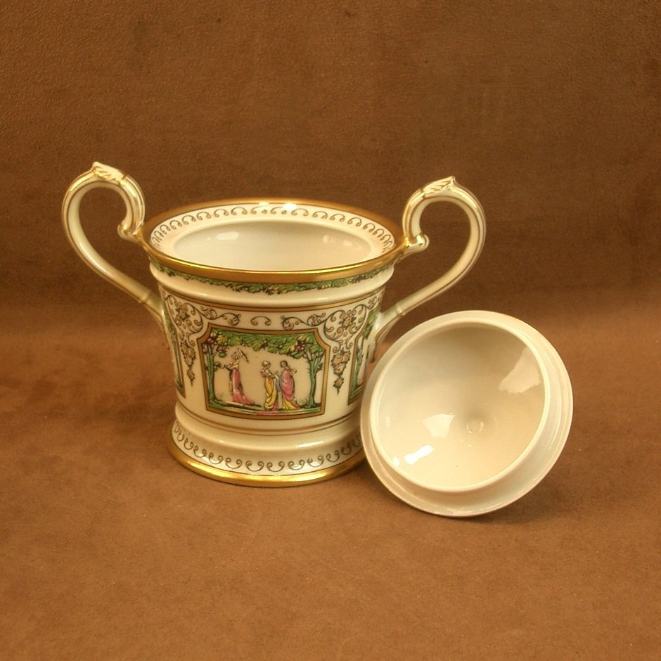 Sucrier en Porcelaine De Limoges Raynaud , Promenade Au Palais Royal -photo-2