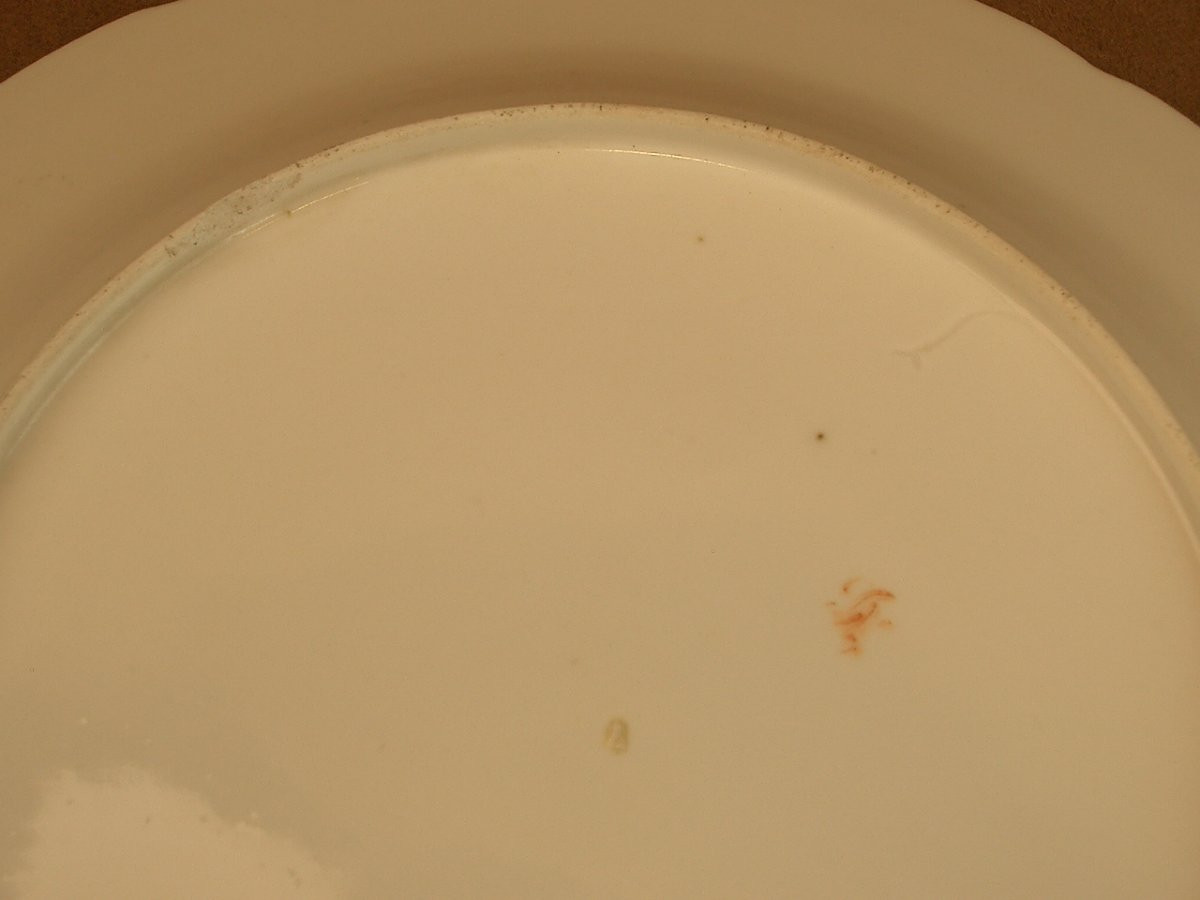 Pair Of Paris Porcelain Plates, Clignancourt Manufactory, Count Of Provence, 18th Century -photo-6