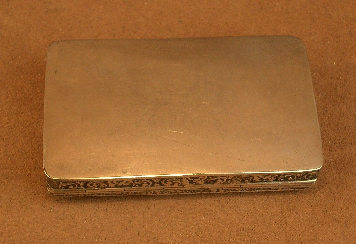 Boite ancienne en argent massif ajouré et pierre bleue-photo-3