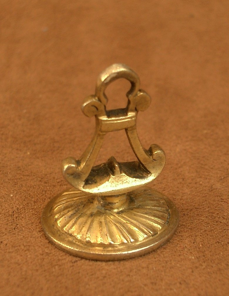 18th Century Silver-gilt Coat Of Arms Sealing Seal -photo-4