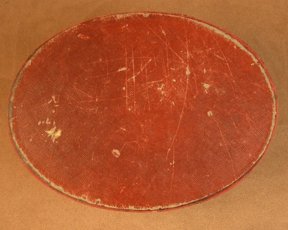 Antique Jewelry Box In Gilt-ironed Leather, 19th Century -photo-8