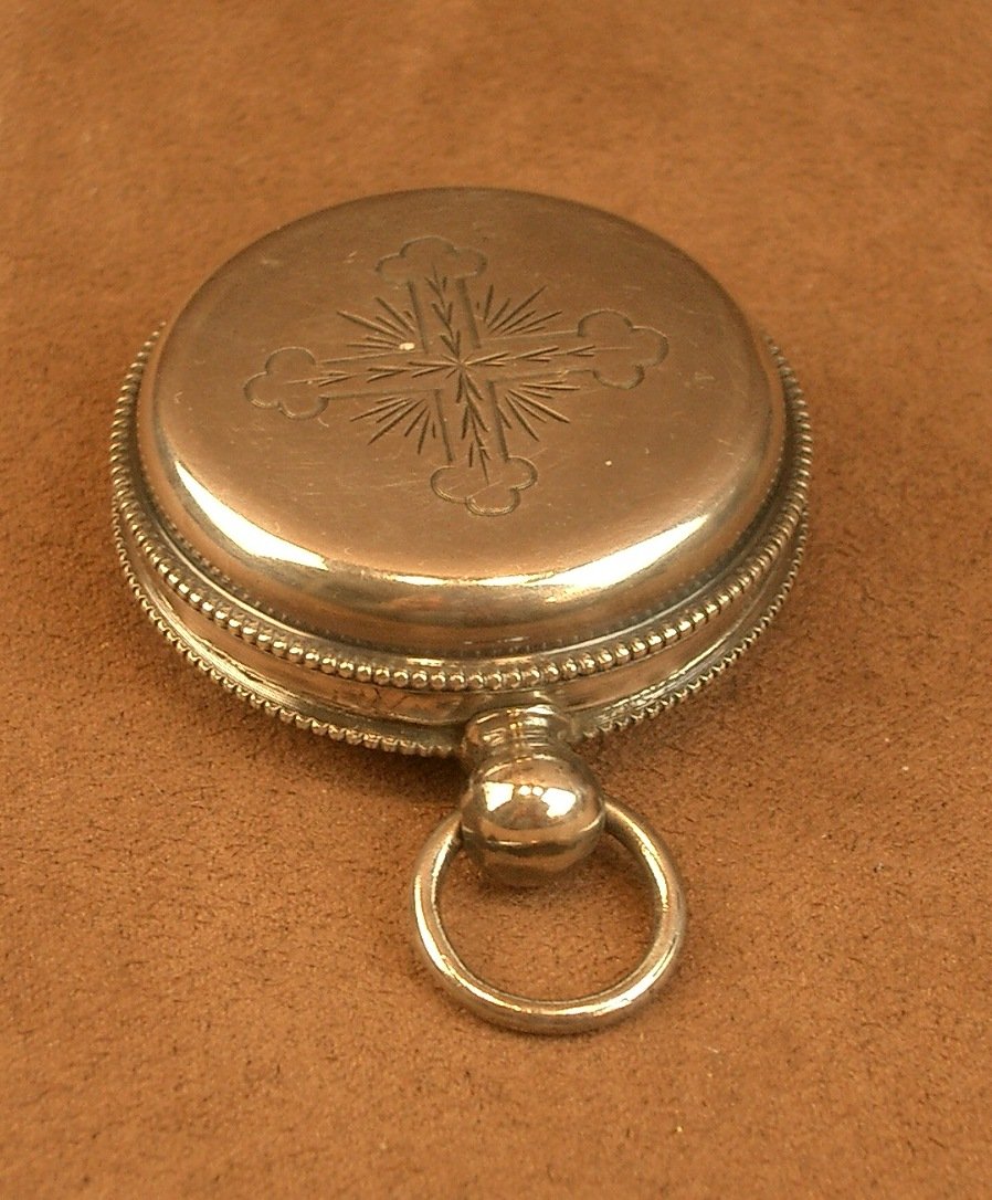 Boite à hostie en argent massif poinçon Minerve -photo-2