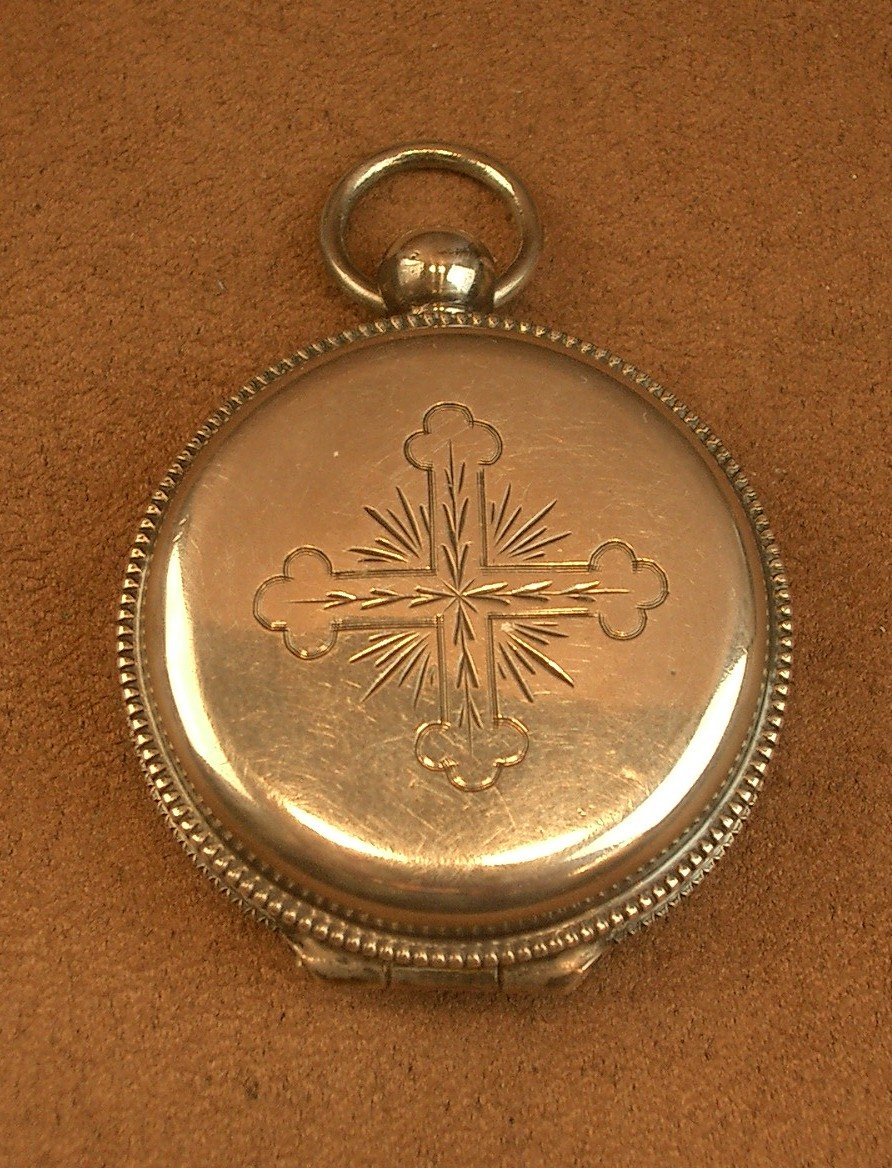 Boite à hostie en argent massif poinçon Minerve -photo-4