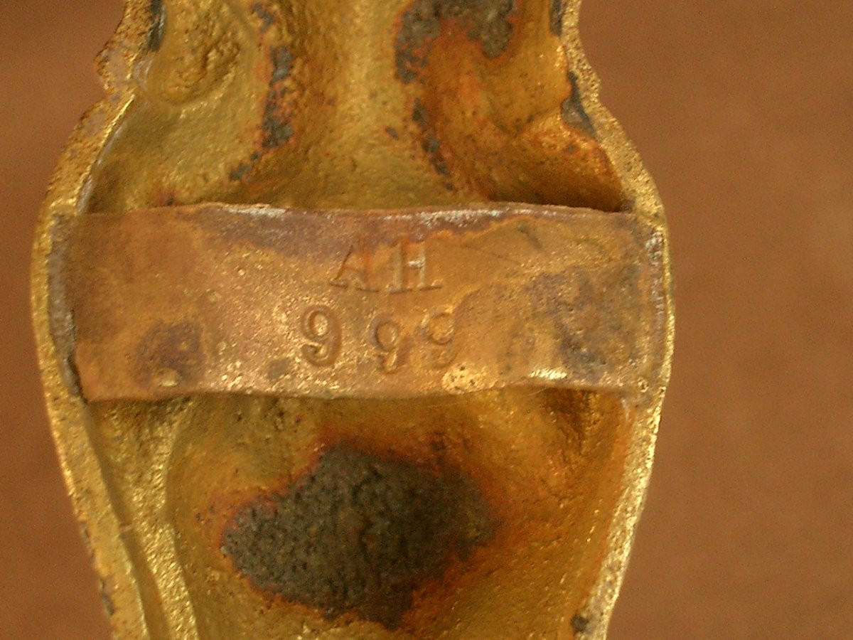 Pair Of Art Nouveau Bronze Curtain Tiebacks Decorated With Irises-photo-6