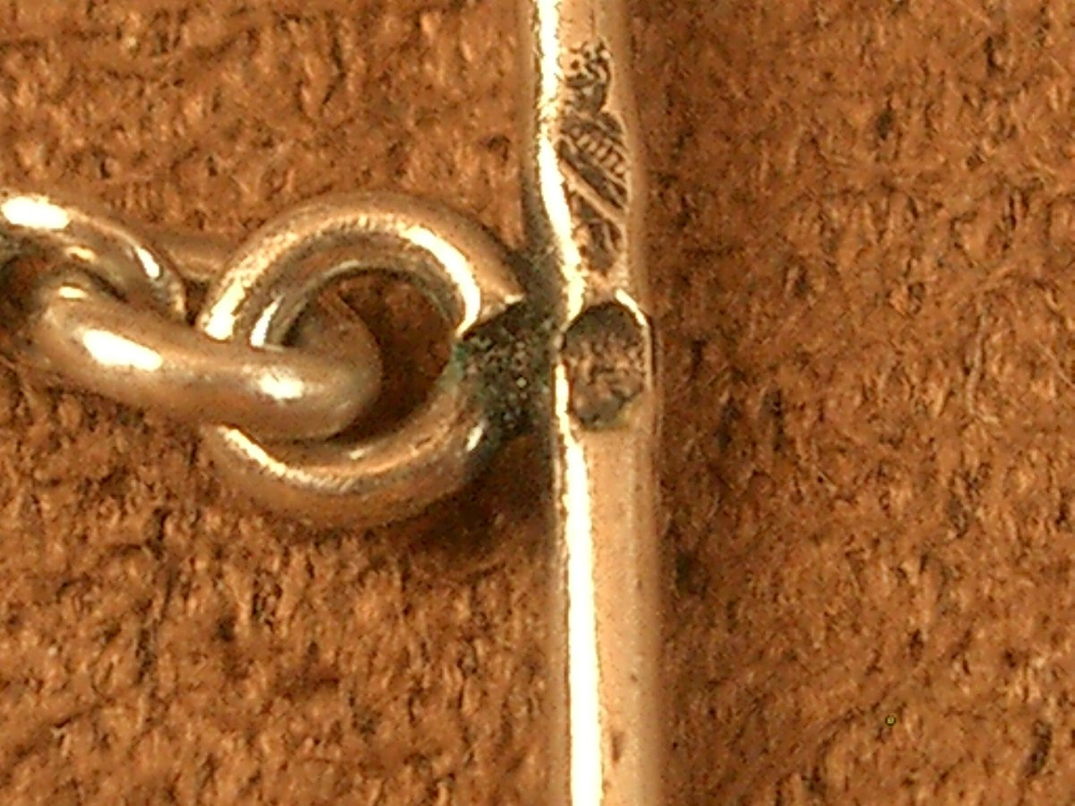 Collier draperie Art Nouveau en argent et vermeil, perles baroques et tourmaline , vers 1900 -photo-4