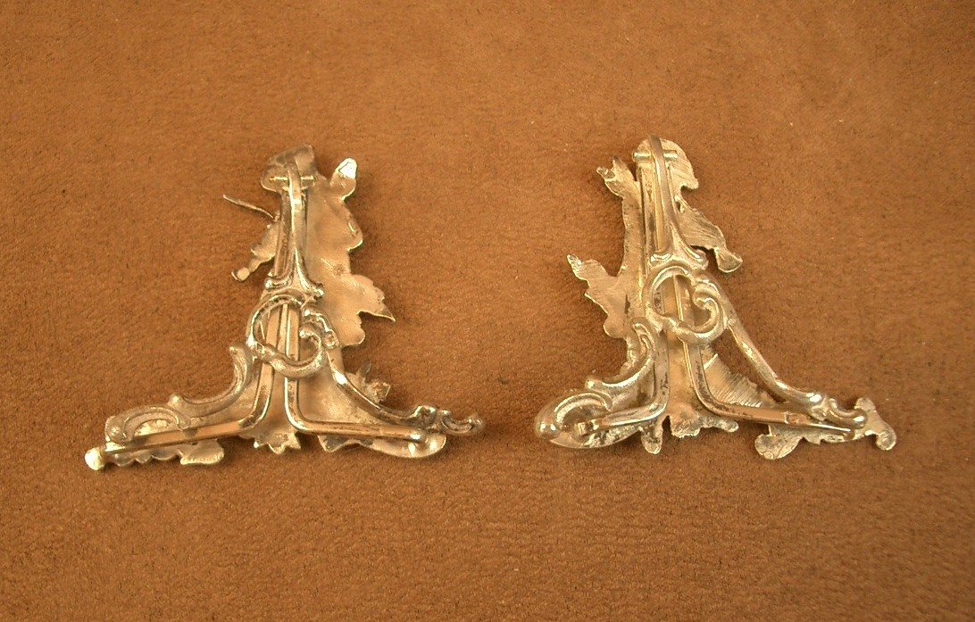 Pair Of Antique Solid Silver Cherub Menu Holders, Minerva Hallmark -photo-1