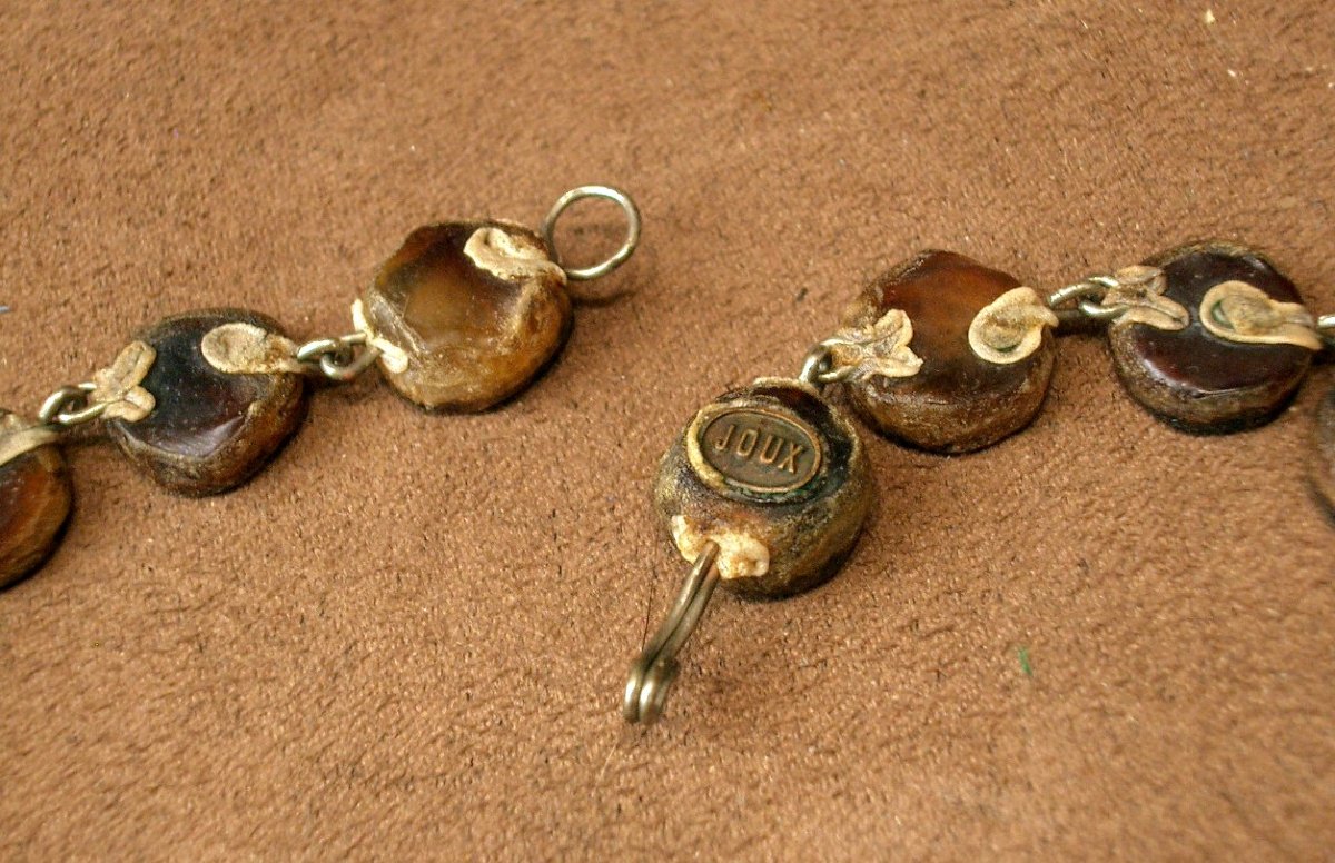 Line Vautrin (1913-1997) , Collier double rang en talosel et miroir-photo-8