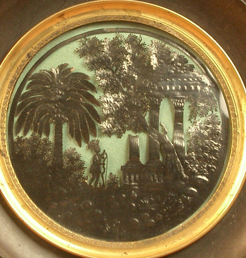 Miniature découpures, découpis, Travail Suisse Genevois fin du XVIIIe, début du XIXe siècle -photo-3