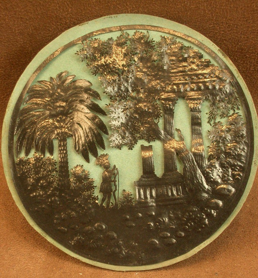 Miniature découpures, découpis, Travail Suisse Genevois fin du XVIIIe, début du XIXe siècle -photo-1