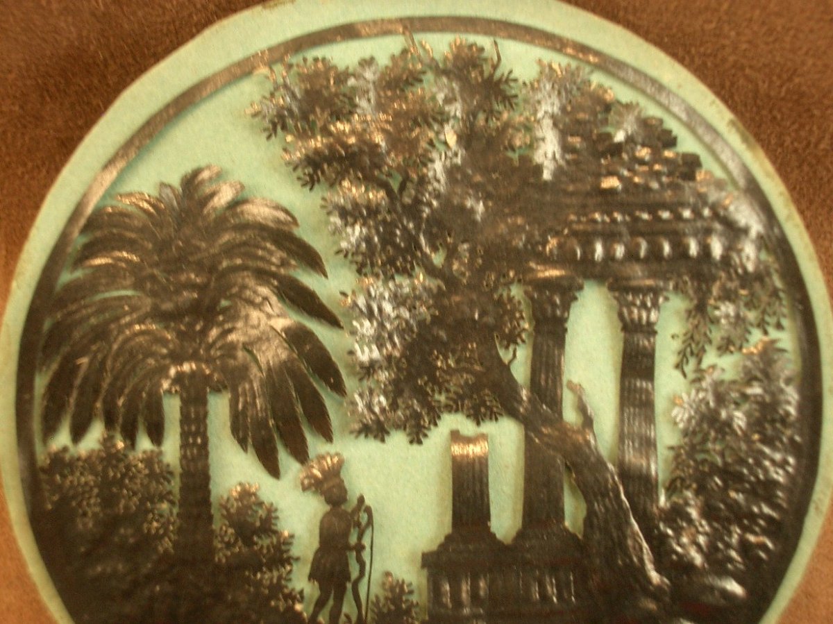 Miniature découpures, découpis, Travail Suisse Genevois fin du XVIIIe, début du XIXe siècle -photo-3