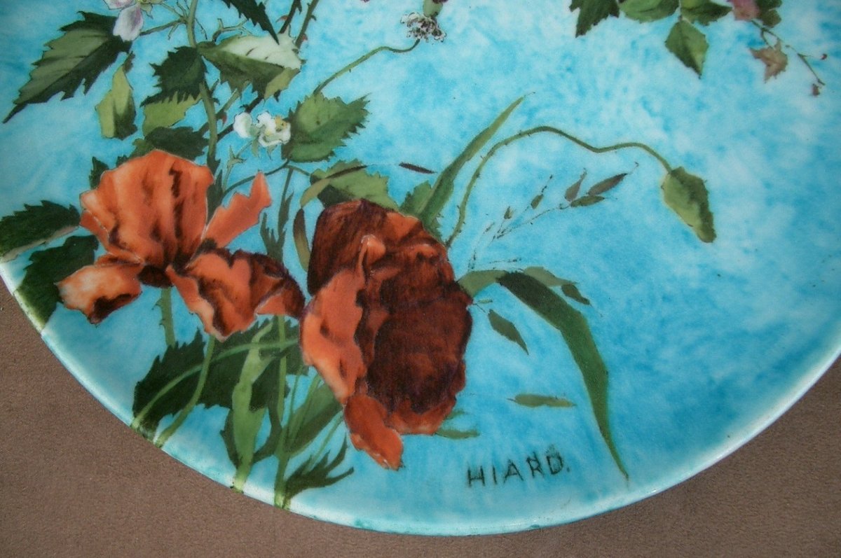 Ceramic Dish Signed Théodore Deck Art Nouveau-photo-3