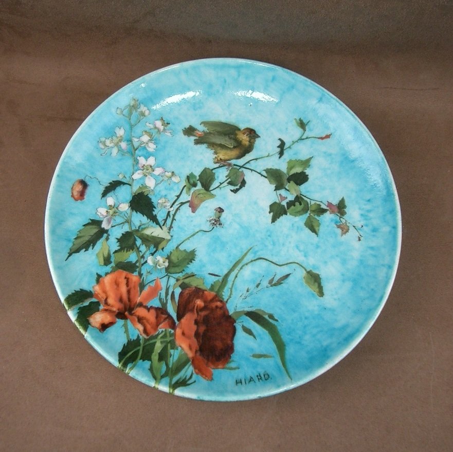Ceramic Dish Signed Théodore Deck Art Nouveau-photo-1