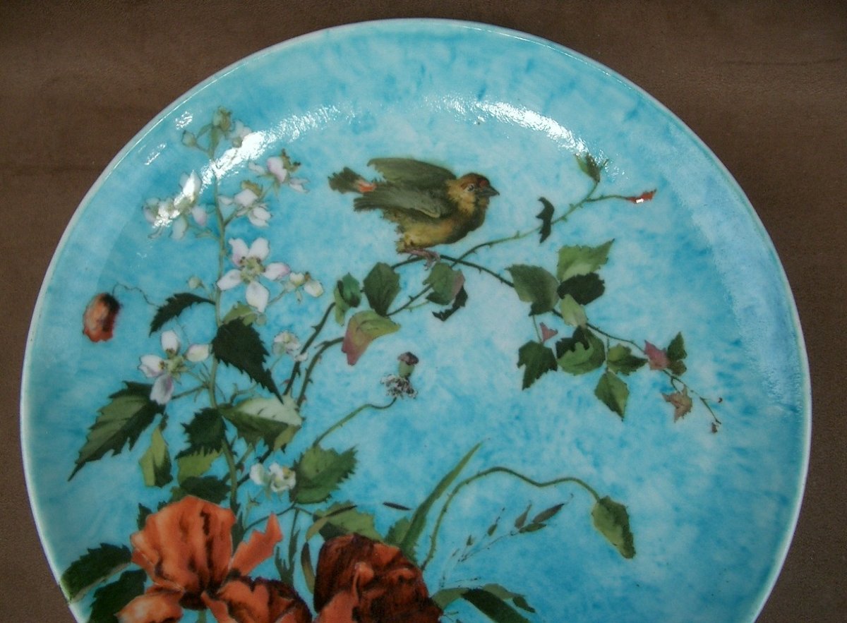 Ceramic Dish Signed Théodore Deck Art Nouveau-photo-2