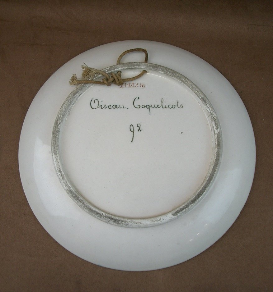 Ceramic Dish Signed Théodore Deck Art Nouveau-photo-5