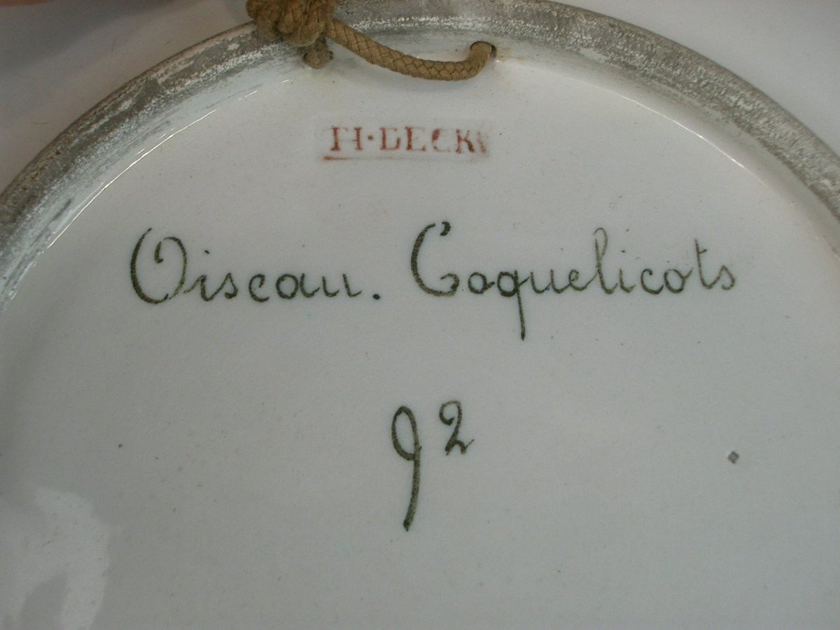 Ceramic Dish Signed Théodore Deck Art Nouveau-photo-6