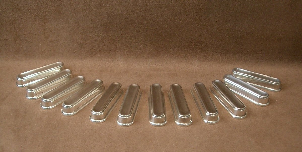 Suite Of 12 Christofle Silver-plated Knife Rests, Albi Model-photo-1