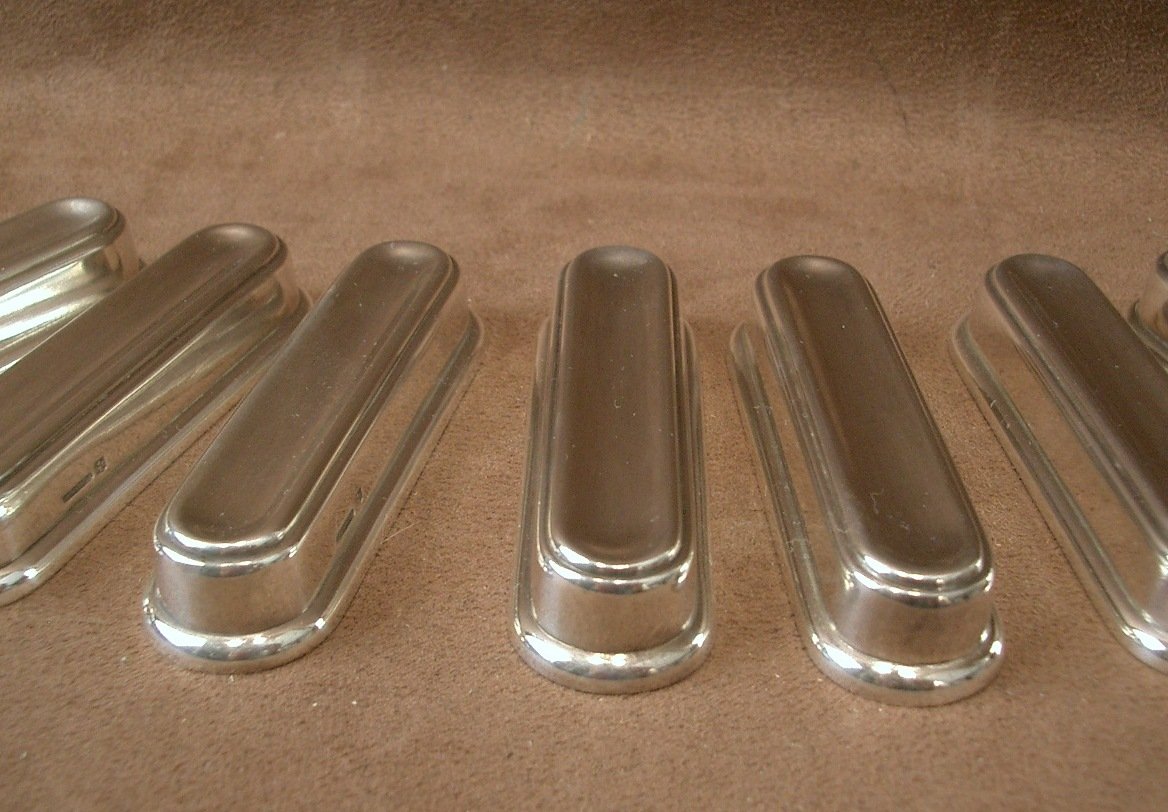 Suite Of 12 Christofle Silver-plated Knife Rests, Albi Model-photo-2