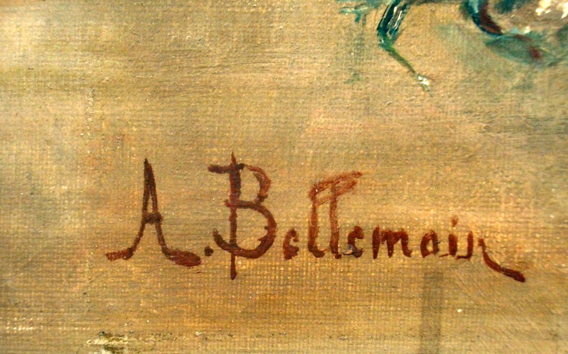 Painting Oil On Canvas, Still Life With Carnations By André Bellemain 1860-1940-photo-3