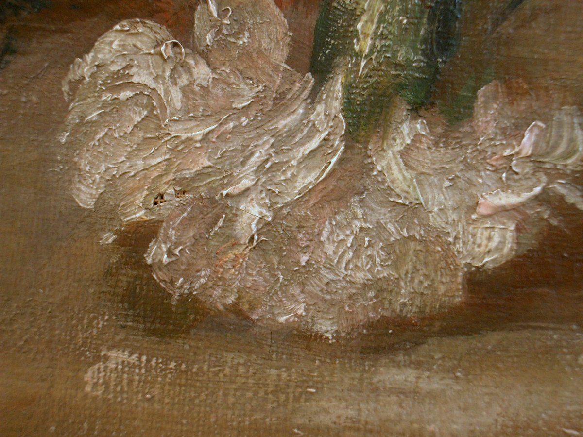 Painting Oil On Canvas, Still Life With Carnations By André Bellemain 1860-1940-photo-6