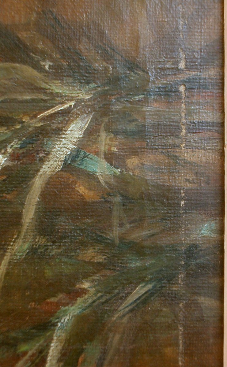 Painting Oil On Canvas, Still Life With Carnations By André Bellemain 1860-1940-photo-7