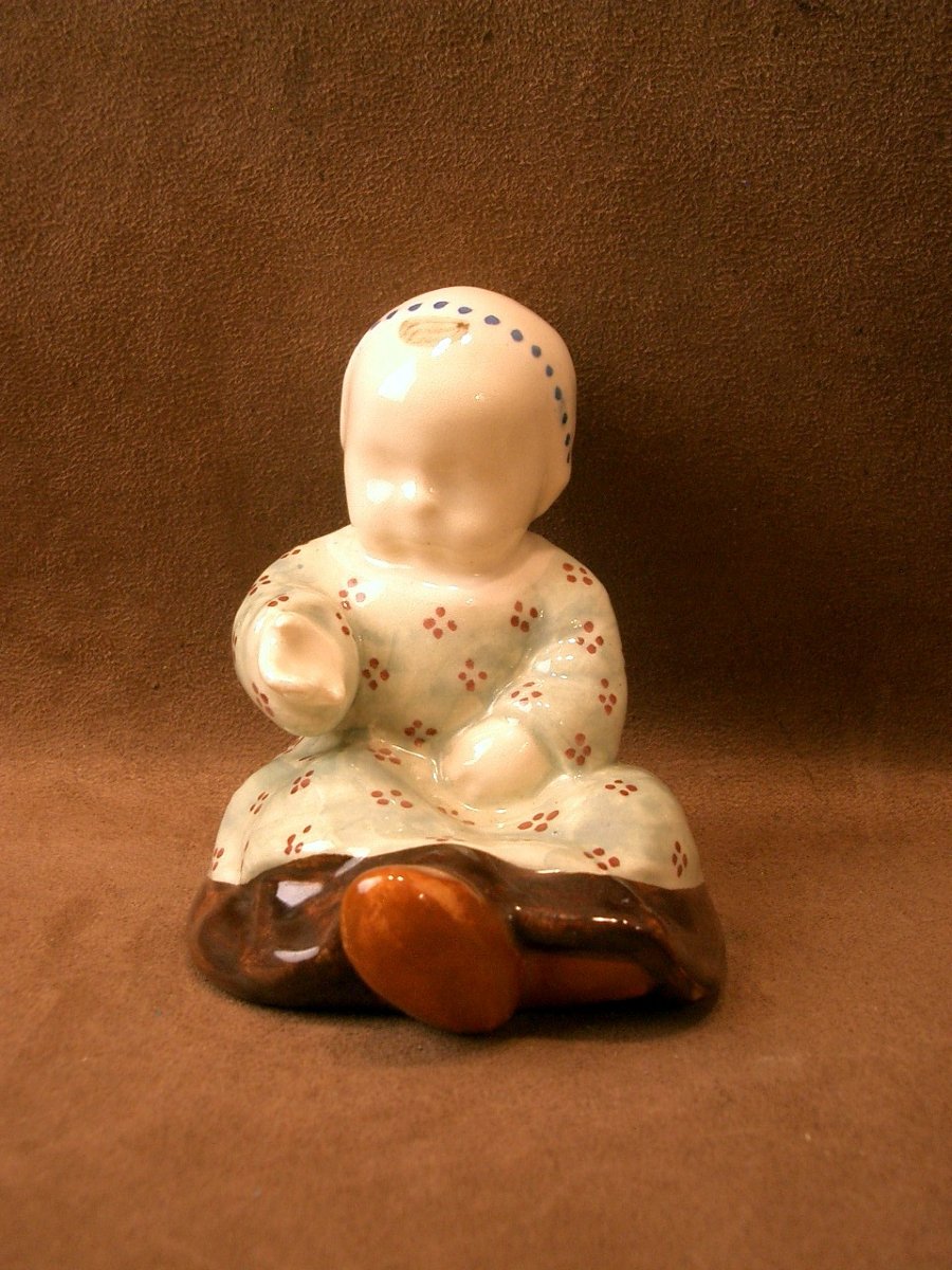 Quimper Earthenware Baby Berthe Savigny-photo-4