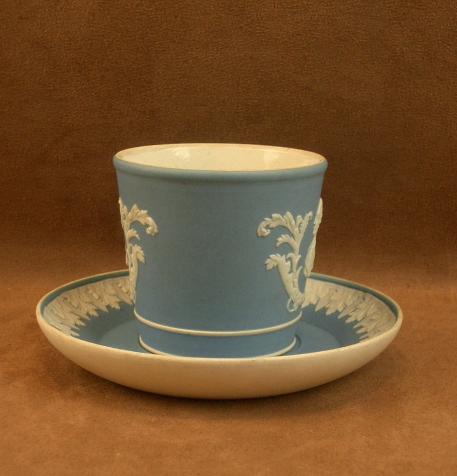 Chocolate Cup, Wedgwood Cookie Porcelain, Portrait Of Louis XVI And Marie-antoinette-photo-3