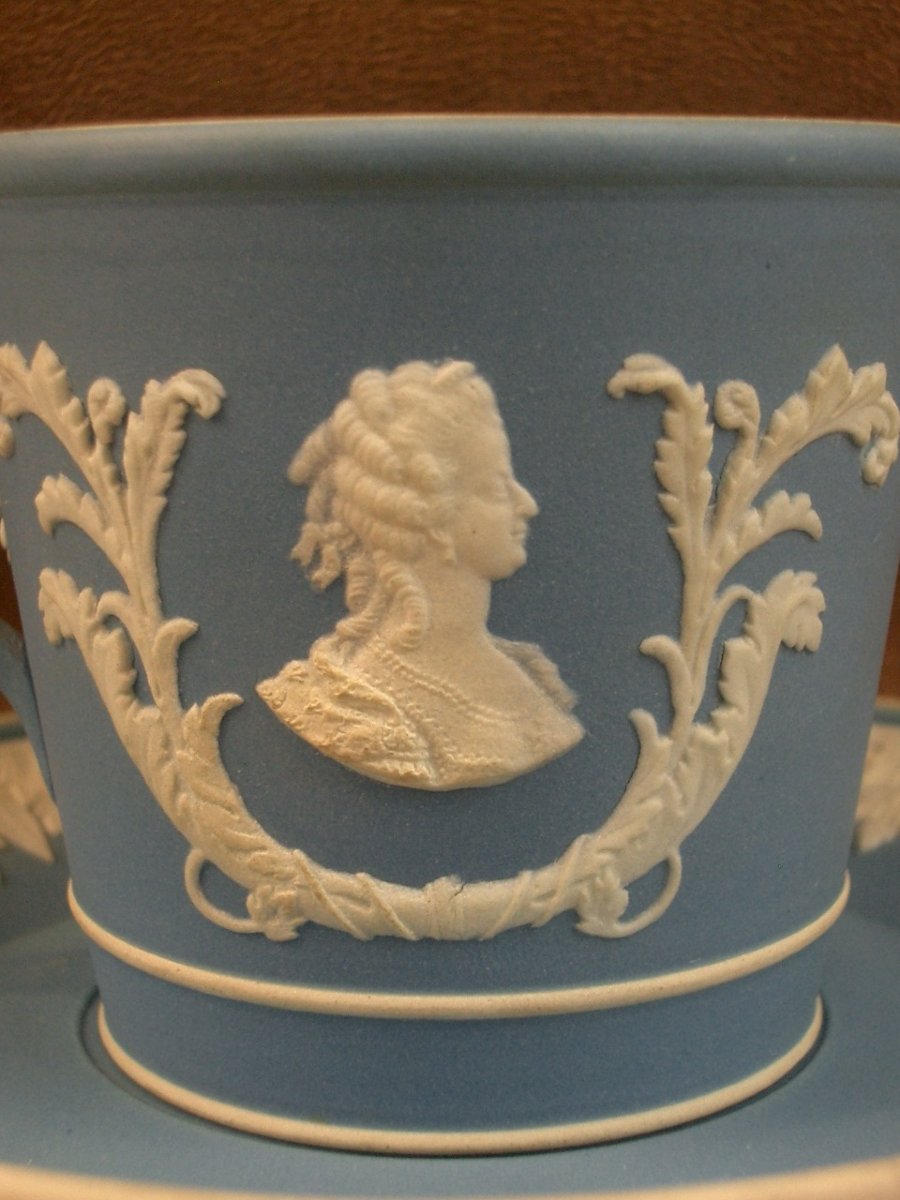 Chocolate Cup, Wedgwood Cookie Porcelain, Portrait Of Louis XVI And Marie-antoinette-photo-1
