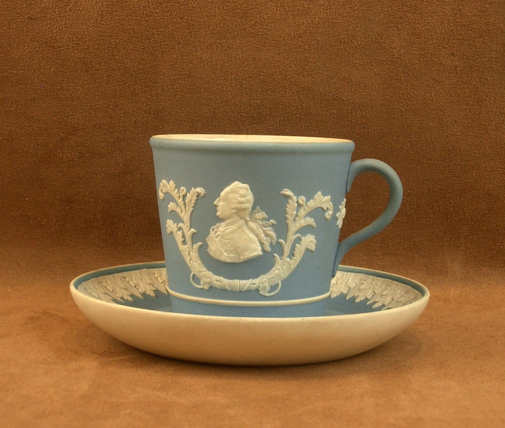 Chocolate Cup, Wedgwood Cookie Porcelain, Portrait Of Louis XVI And Marie-antoinette