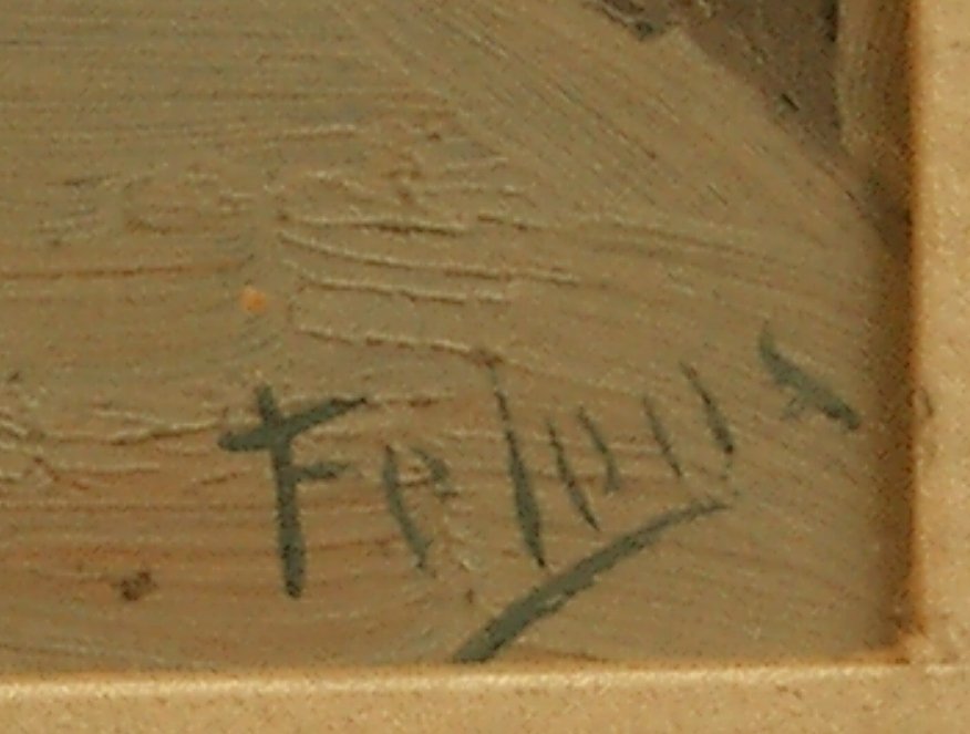 Petite peinture orientaliste, huile sur papier signée-photo-2