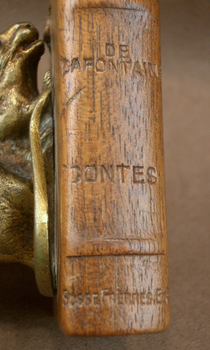 Louis Carvin, Bronze Mouse Nibbling A Book, Antique Bronze Sculpture-photo-5