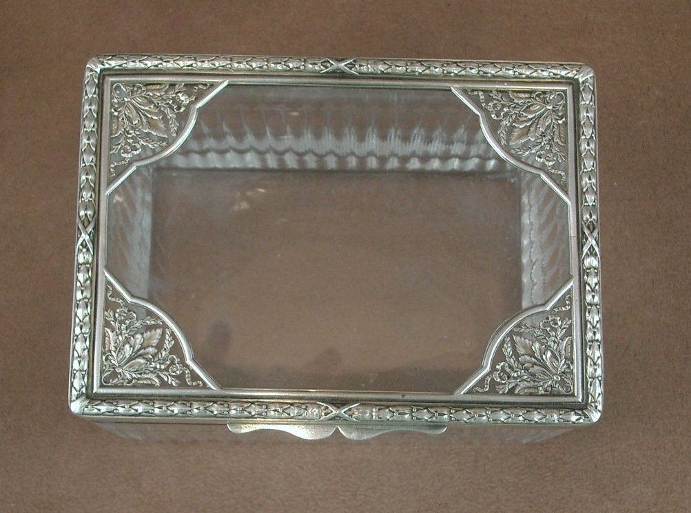 Cut Crystal And Sterling Silver Case Silversmith Risler Et Carré Paris-photo-6