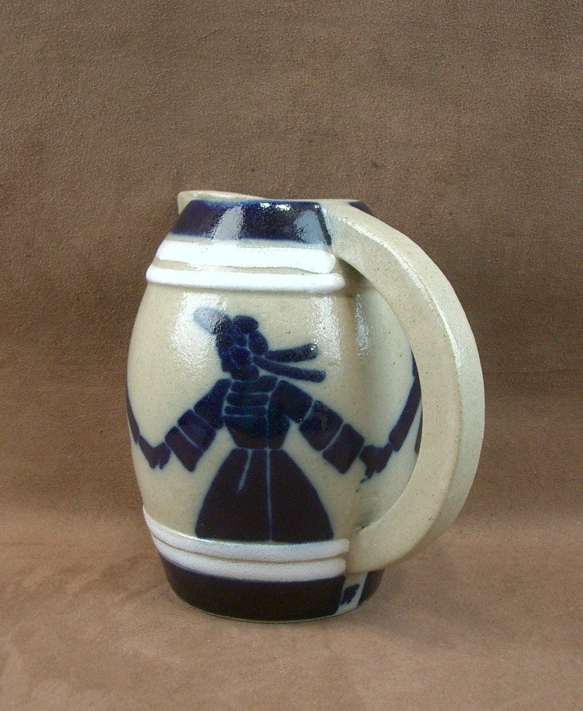 Art Deco Ceramic Jug By Roger François Malicorne-photo-2