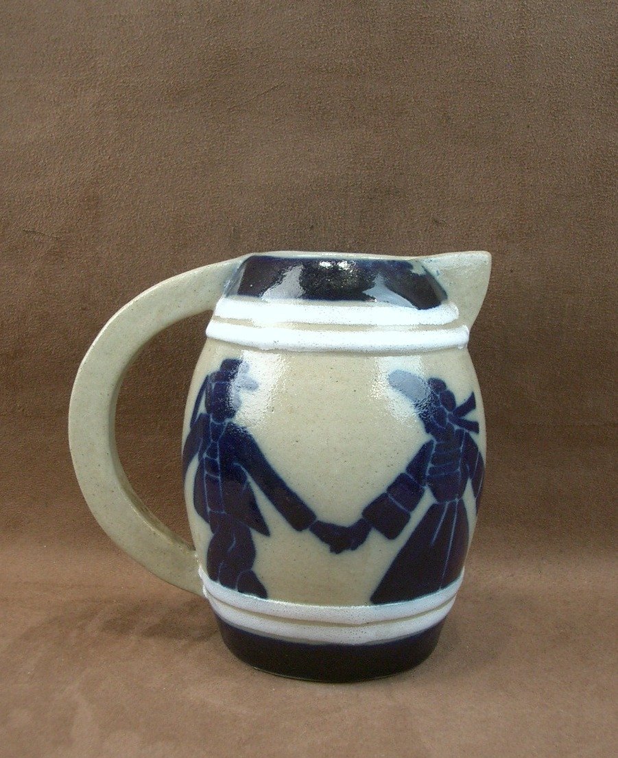 Art Deco Ceramic Jug By Roger François Malicorne-photo-2