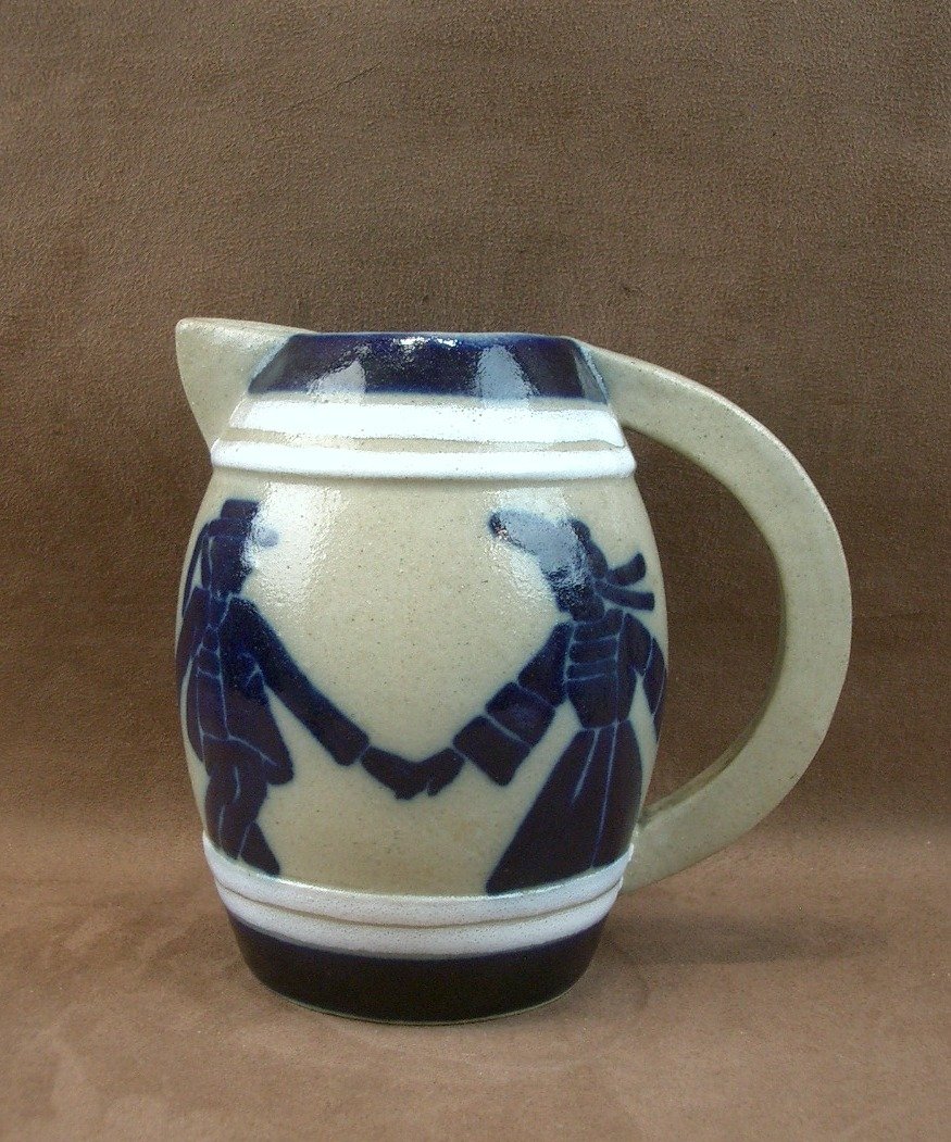 Art Deco Ceramic Jug By Roger François Malicorne-photo-6