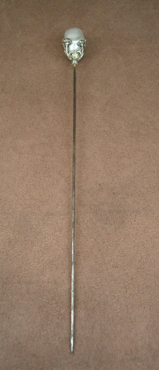 Epingle à chapeau ancienne Art Nouveau en argent -photo-2