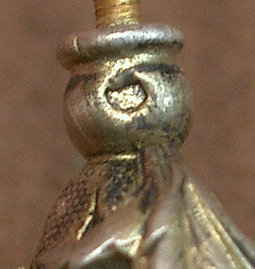 Epingle à chapeau ancienne Art Nouveau en argent -photo-6