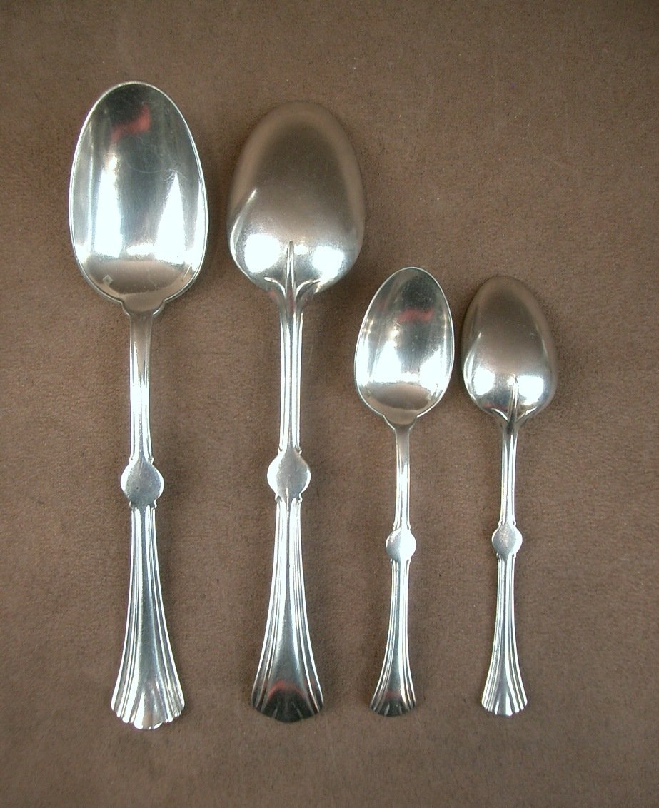 Art Nouveau Silver-plated Christofle Lotus Model 108 Pieces-photo-7