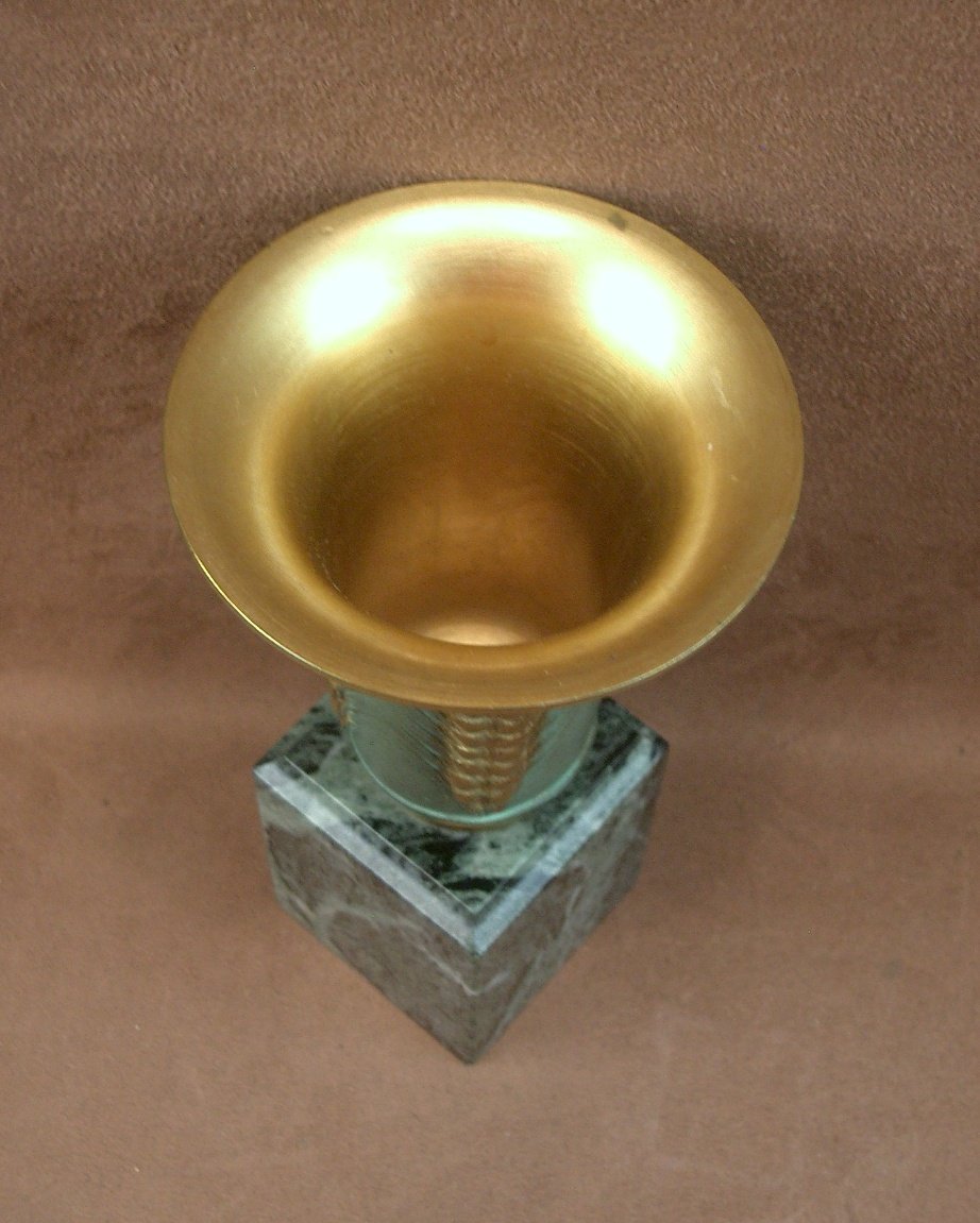 Vase en bronze doré et patiné Art Nouveau signé Léon Kann (1859-1925) -photo-6