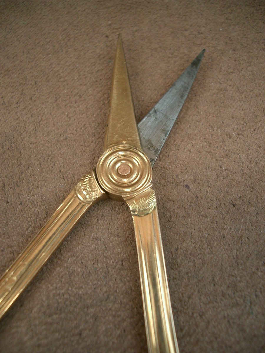 Paire de ciseaux en or 18K XVIIIe siècle-photo-3