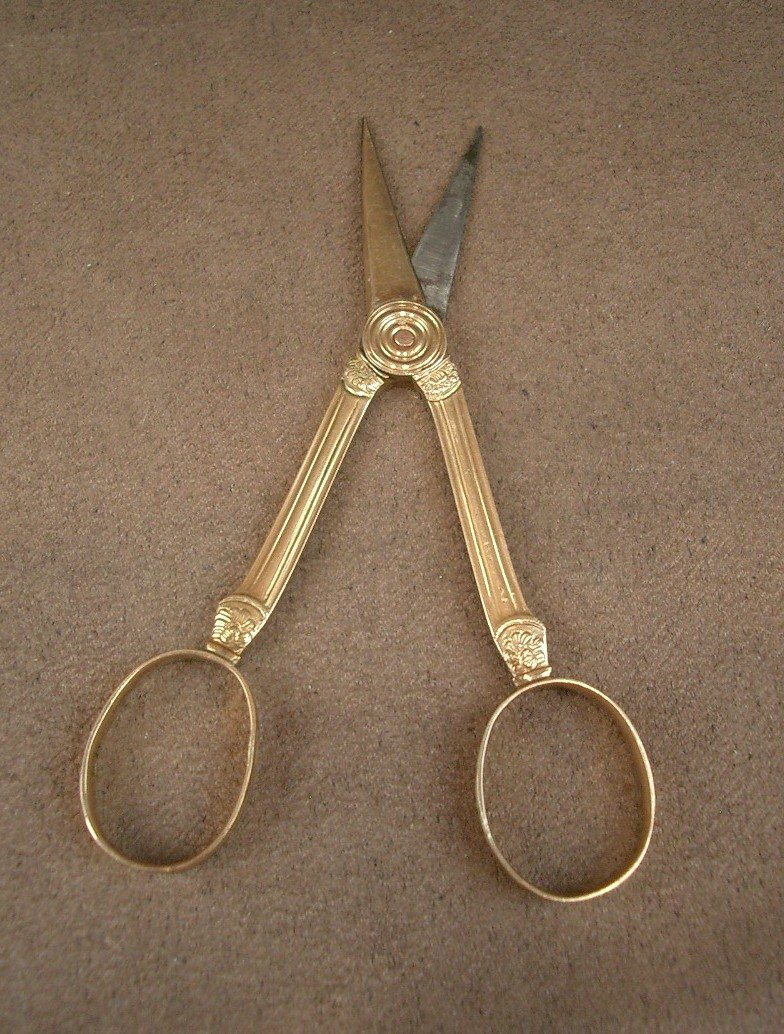 Paire de ciseaux en or 18K XVIIIe siècle-photo-4