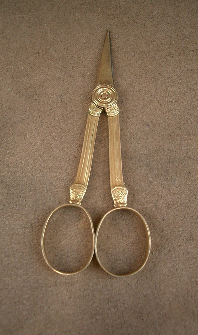 Paire de ciseaux en or 18K XVIIIe siècle