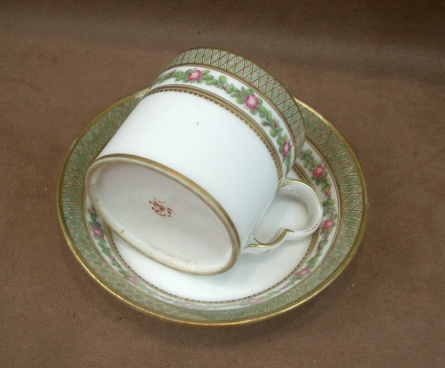 Tasse Litron  Porcelaine de Paris Manufacture de Clignancourt Comte de Provence, fin du XVIIIe-photo-4